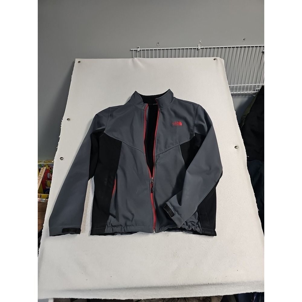 North Face Jacket Mens TKA‎ Stealth Fleece Lined Full Zip Mock Neck Gray Size XL